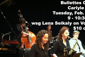 Bullettes Octet to play Swing Dance Feb. 25th!